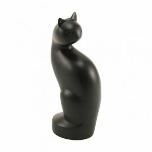 Bronze cat urn